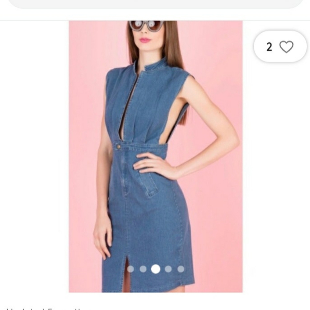 Women's Denim Jumper - Picture 4 of 5